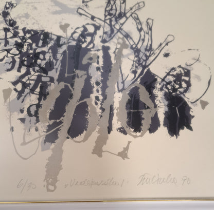 Jože Ciuha; grafika; "Abstrakt"; 52 cm x 37 cm